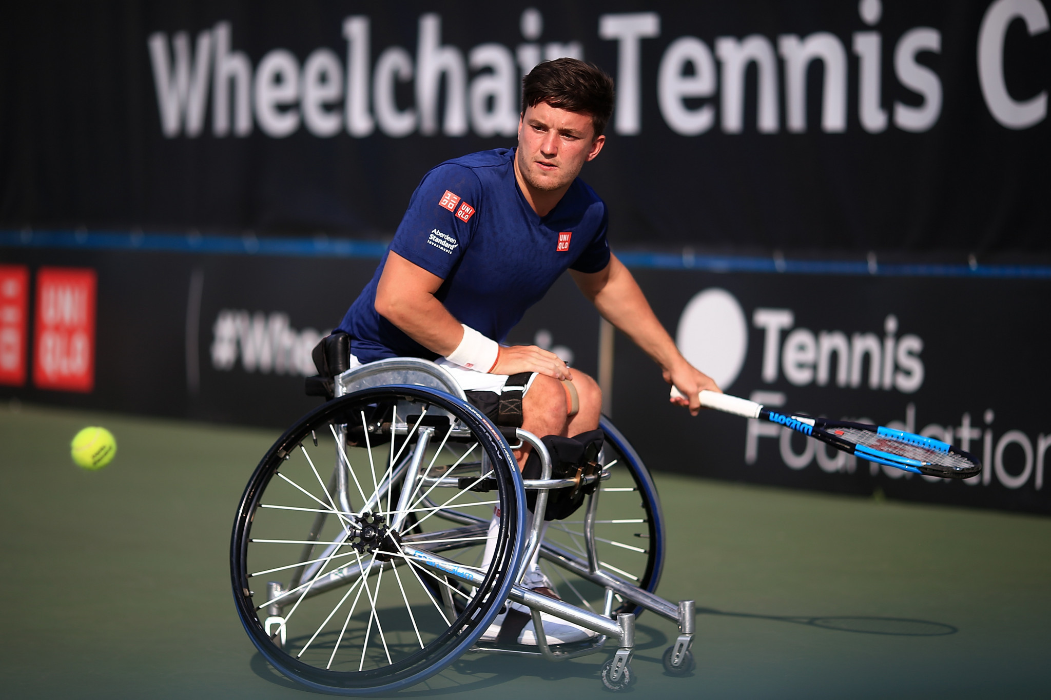 Great Britain’s Gordon Reid beat higher-seeded opponent Joachim Gérard of Belgium today to secure his place in the men’s singles semi-finals at the Bendigo Wheelchair Tennis Open in Australia ©Getty Images