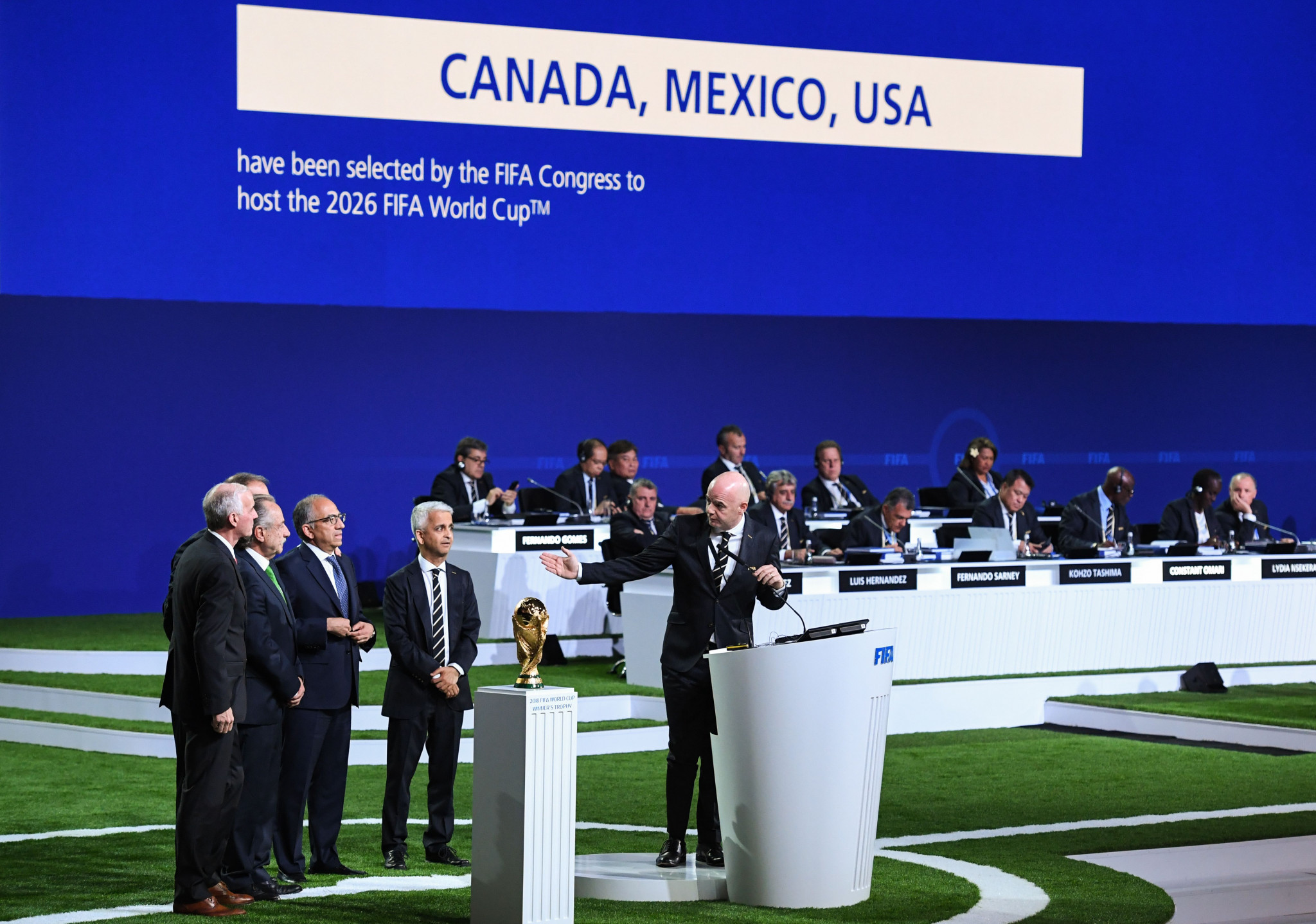It has been claimed South Africa's support for the North American 2026 FIFA World Cup bid, despite Donald Trump's derogatory comments about Africa, may have been a factor in their defeat ©Getty Images