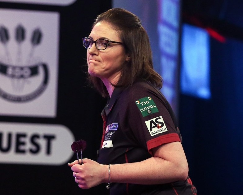 Top seed Lorraine Winstanley is into the final of the women's event at the BDO World Darts Championship ©Getty Images