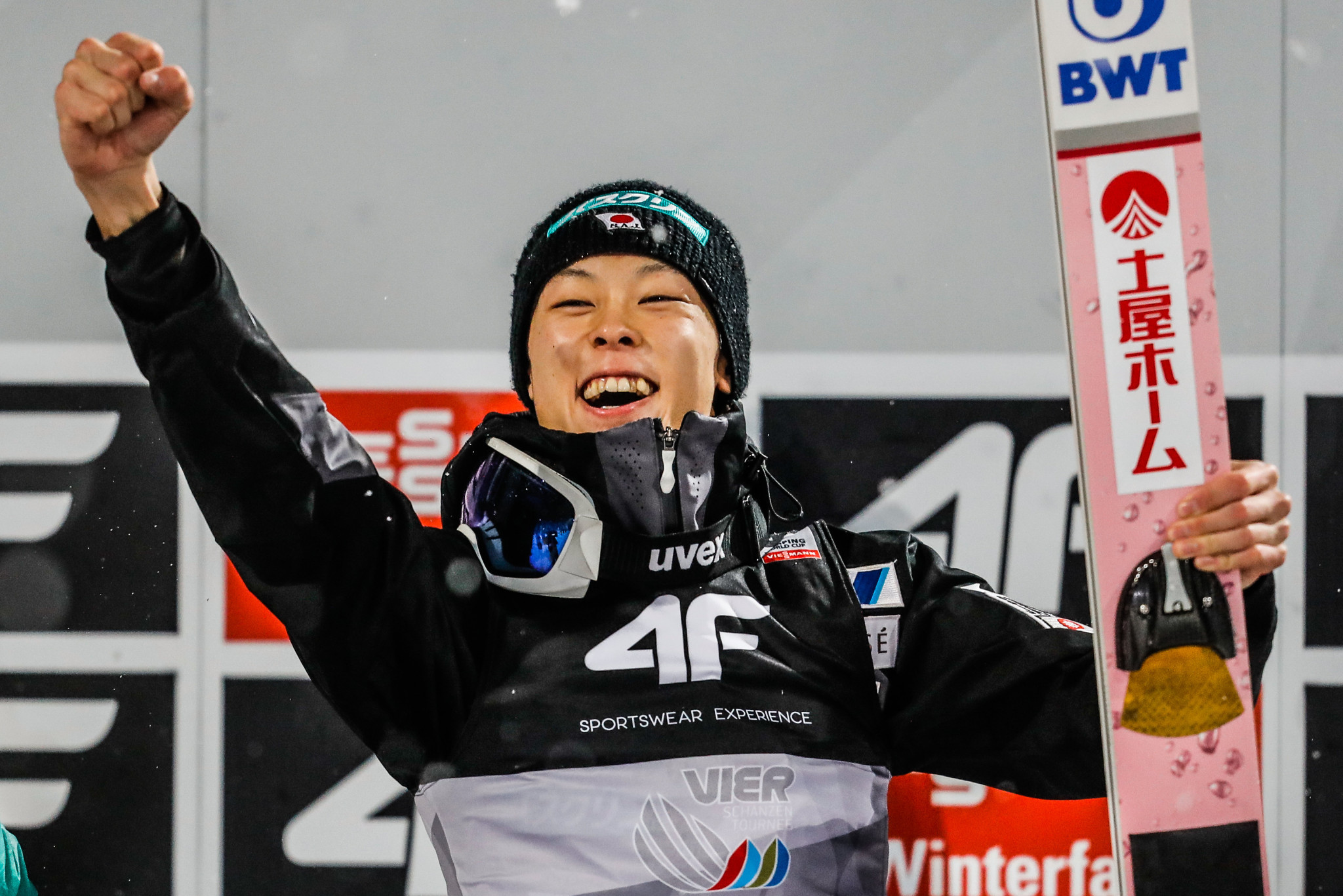 Japan's Ryoyu Kobayashi has become the fifth male ski jumper to win six consecutive FIS Ski Jumping World Cup events ©Getty Images