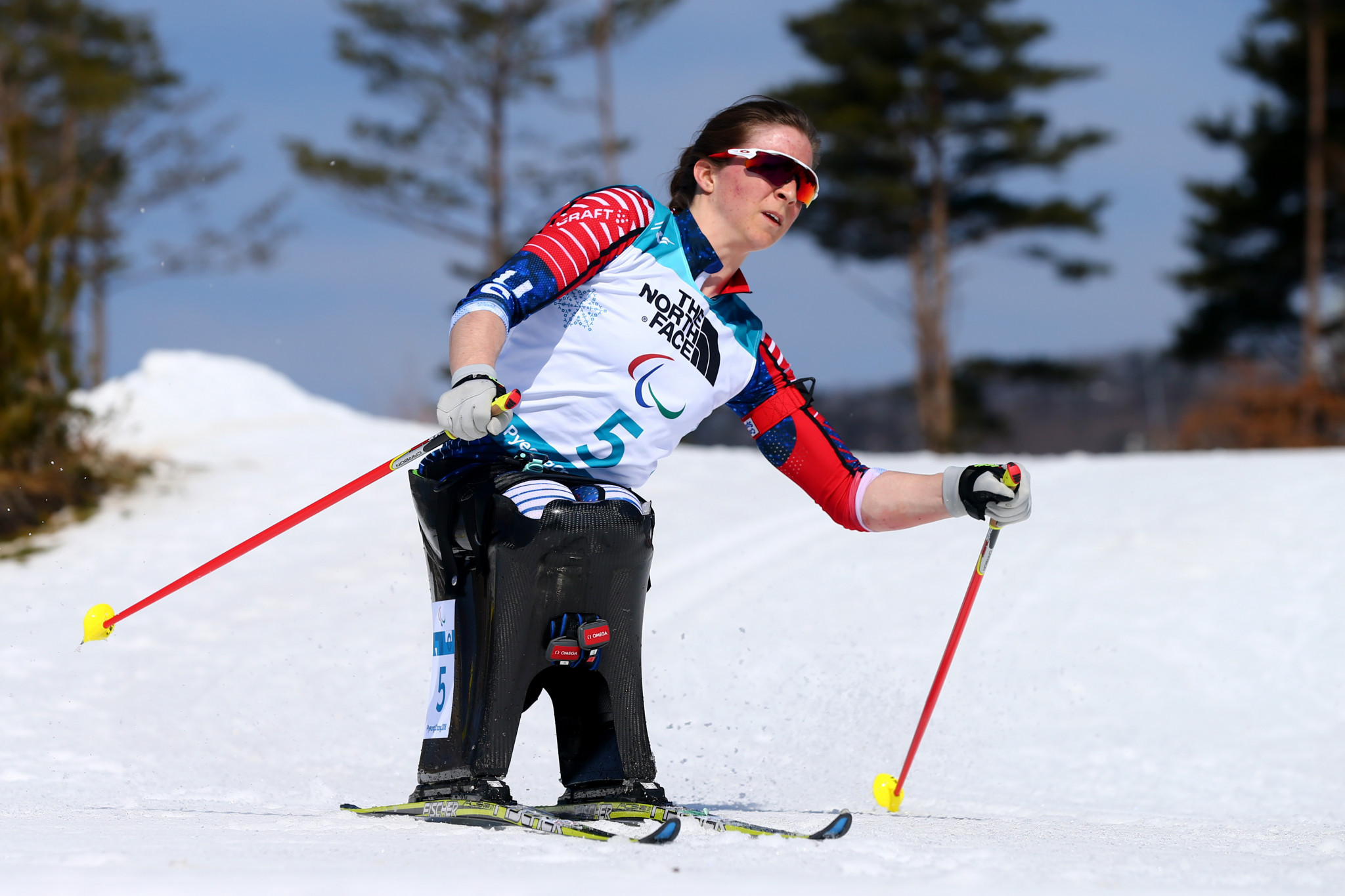 Kendall Gretsch of the United States won the women's sitting long distance race at the World Para Nordic Skiing World Cup in Östersund ©Getty Images