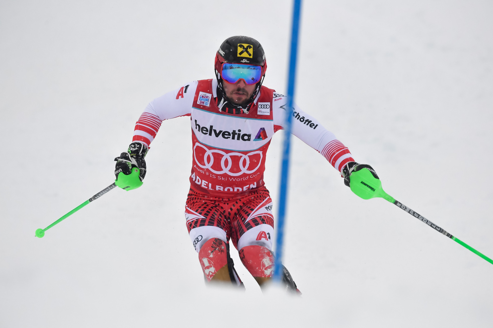 Marcel Hirscher won for the second consecutive day in Adelboden ©Getty Images