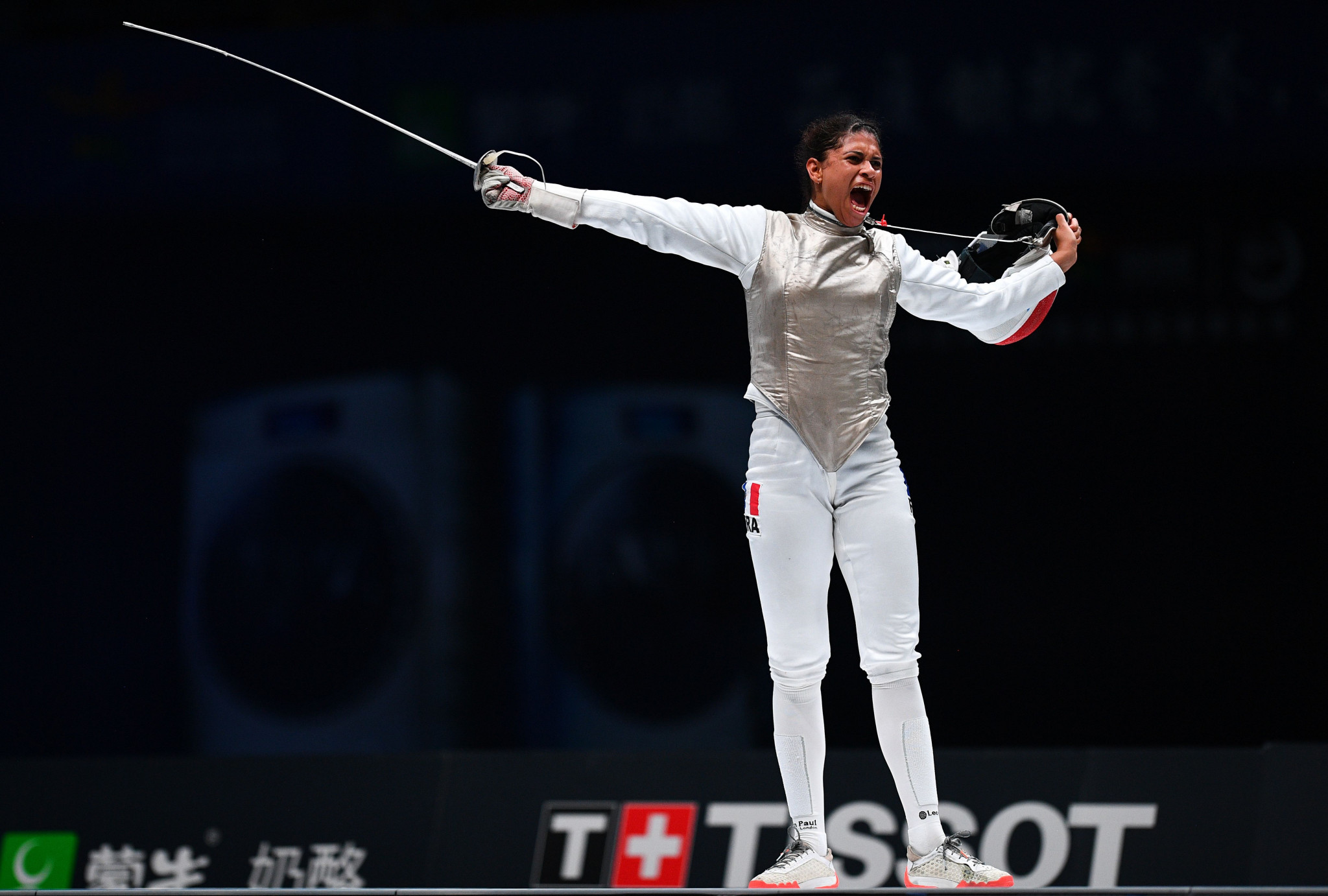  Ysaora Thibus helped France win the women's team foil title at the FIE World Cup event in Katowice today ©Getty Images