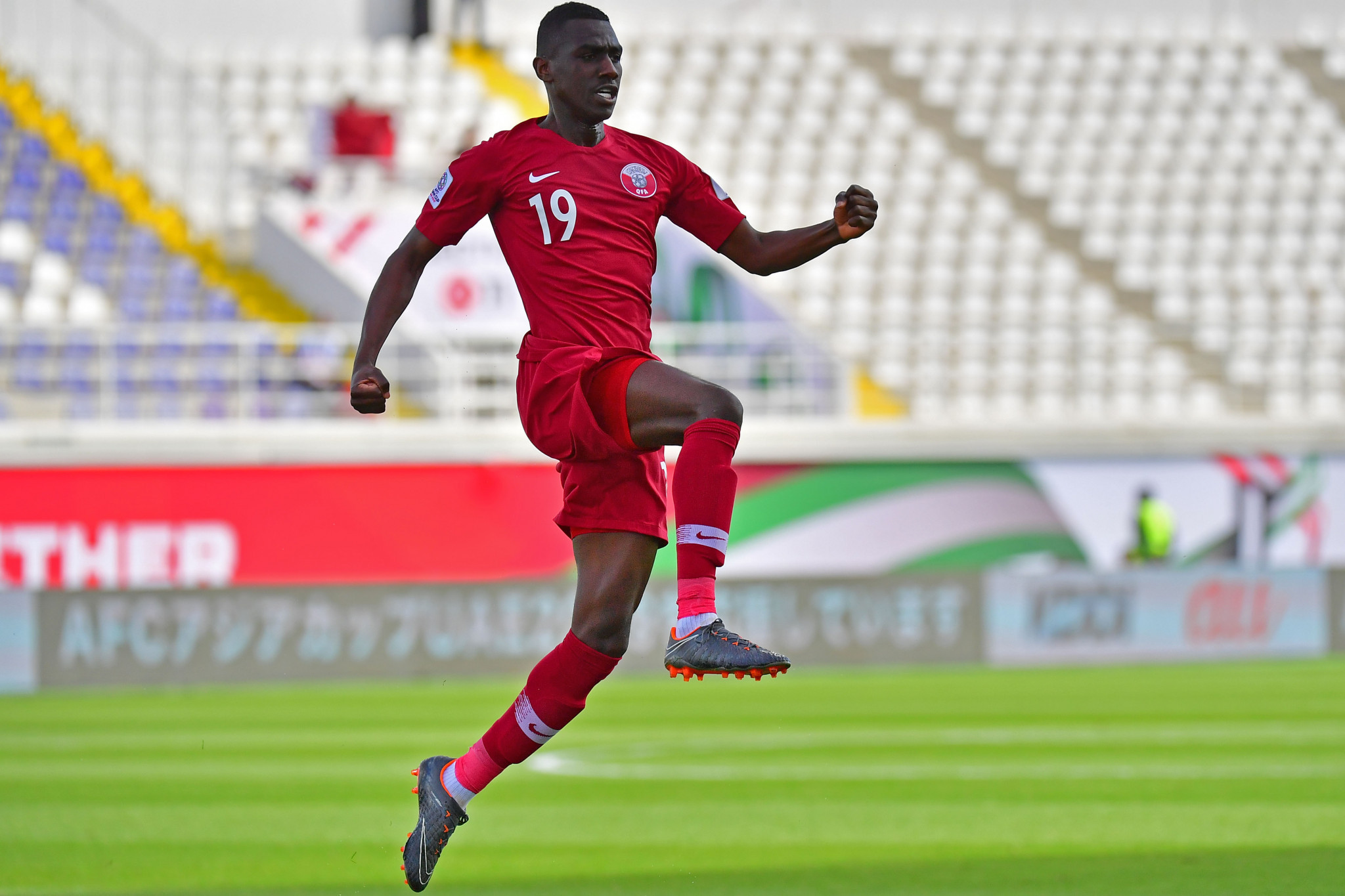 Qatar's Almoez Ali scored four times in Qatar's 6-0 defeat of North Korea at the AFC Asian Cup ©Getty Images