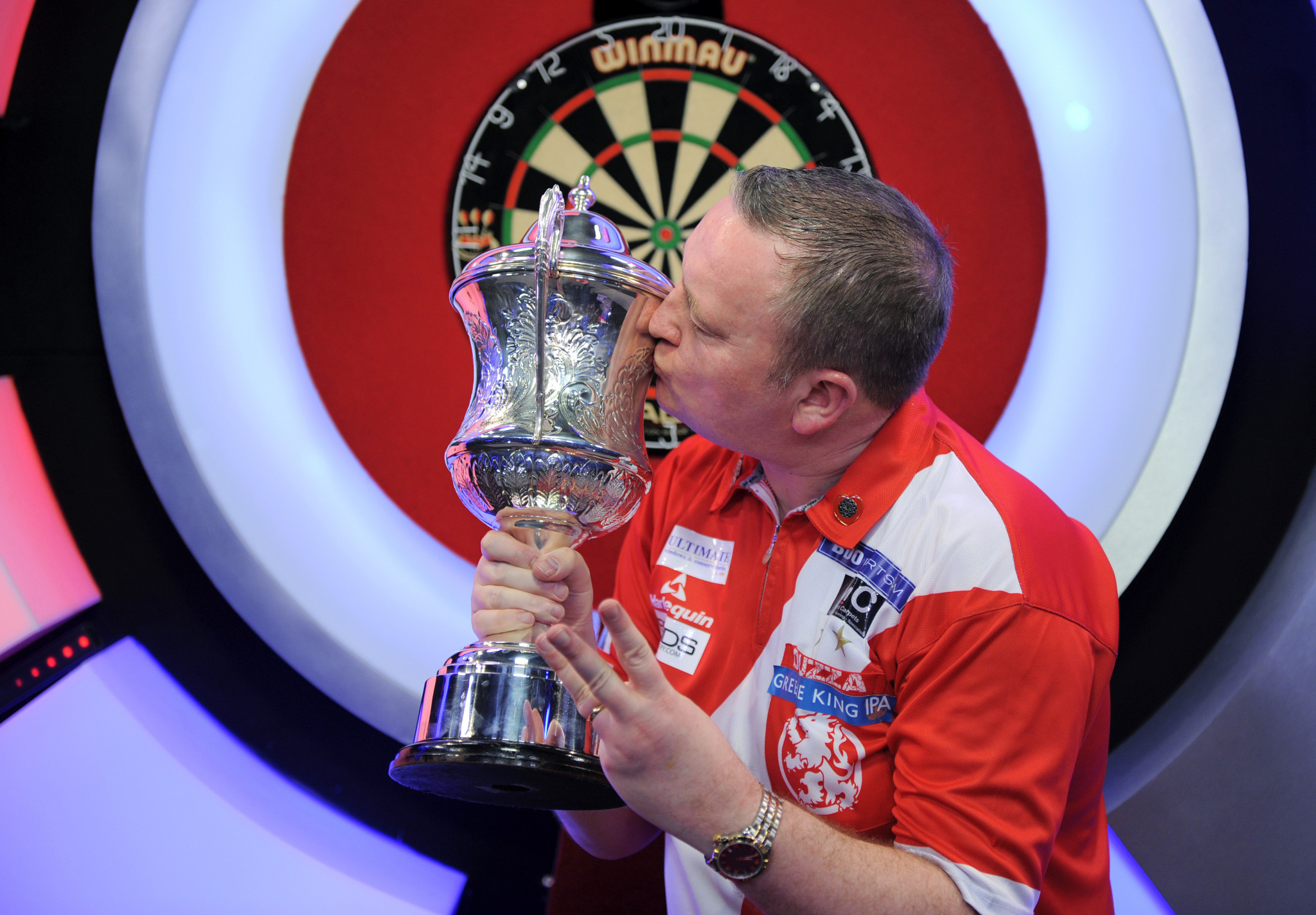 Glen Durrant won the men's title at the British Darts Organisation World Championship for the third time in a row ©Getty Images