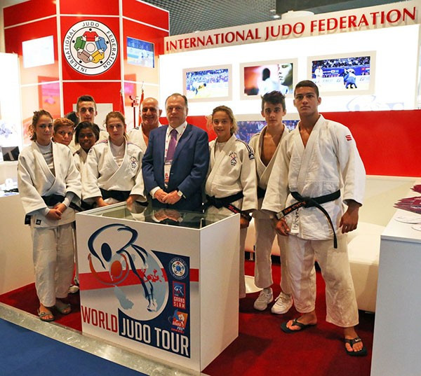 Judo has held demonstrations at the SPORTEL conference in Monte Carlo which were attended by IJF President Marius Vizer
