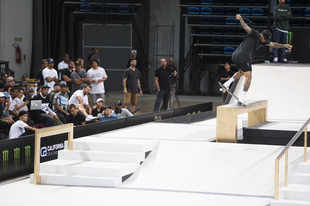 The United States’ Nyjah Huston claimed the men's title as action concluded today at the Street League Skateboarding World Championships in Rio de Janeiro ©Paulo Macedo/World Skate