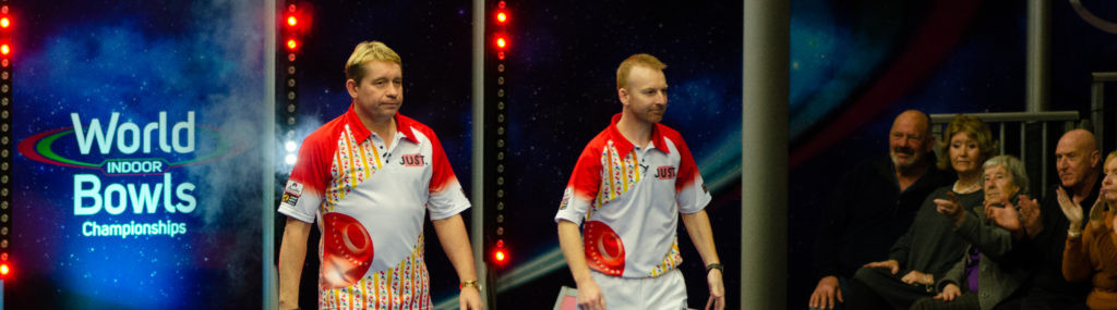 England's Greg Harlow and Nick Brett will contest the pairs final at the World Indoor Bowls Championships in Norfolk ©World Bowls Tour