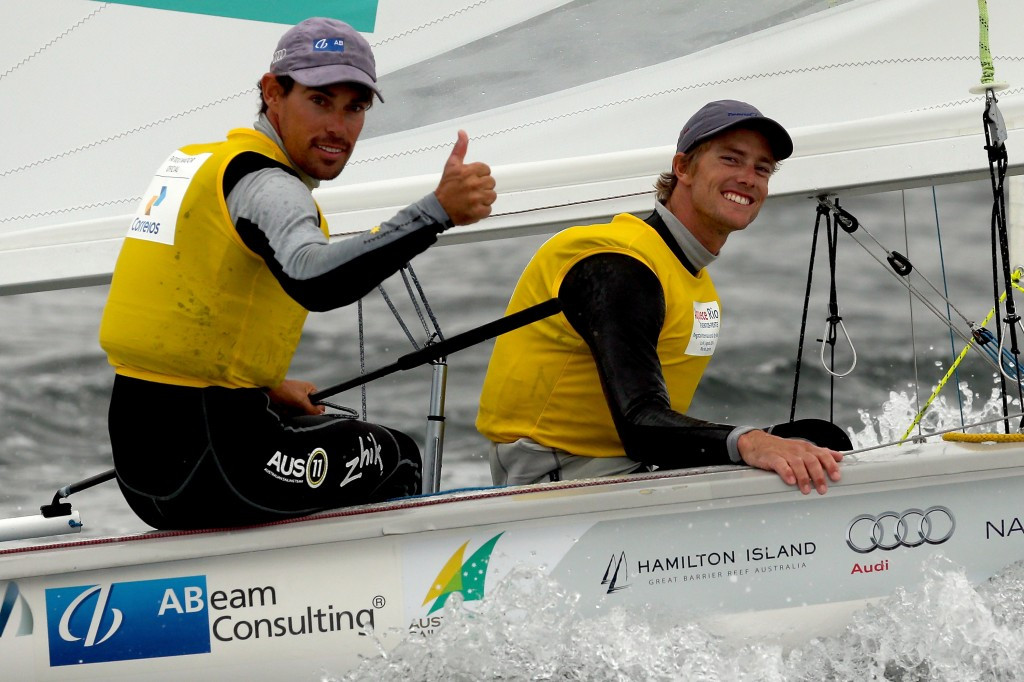 Reigning world champions Mat Belcher and Will Ryan of Australia continue to dominate the 2015 ISAF 470 World Championships ©Getty Images