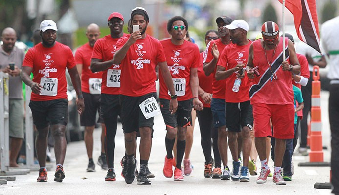 Team TTO will compete in the Trinidad and Tobago International Marathon to raise money for the #10Golds24 Athlete Welfare and Preparation Fund ©TTOC