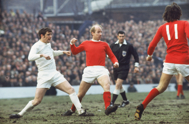 Norman Hunter, left, in action against Bobby Charlton and George Best of Manchester United, used to find the dossiers on opponents read out by his Leeds manager Don Revie so detailed that he would struggle to stay awake ©Getty Images