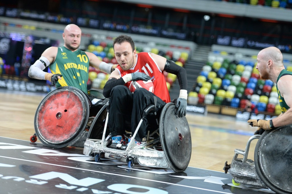Paralympic champions the first to qualify for semi-finals of BT World Wheelchair Rugby Challenge