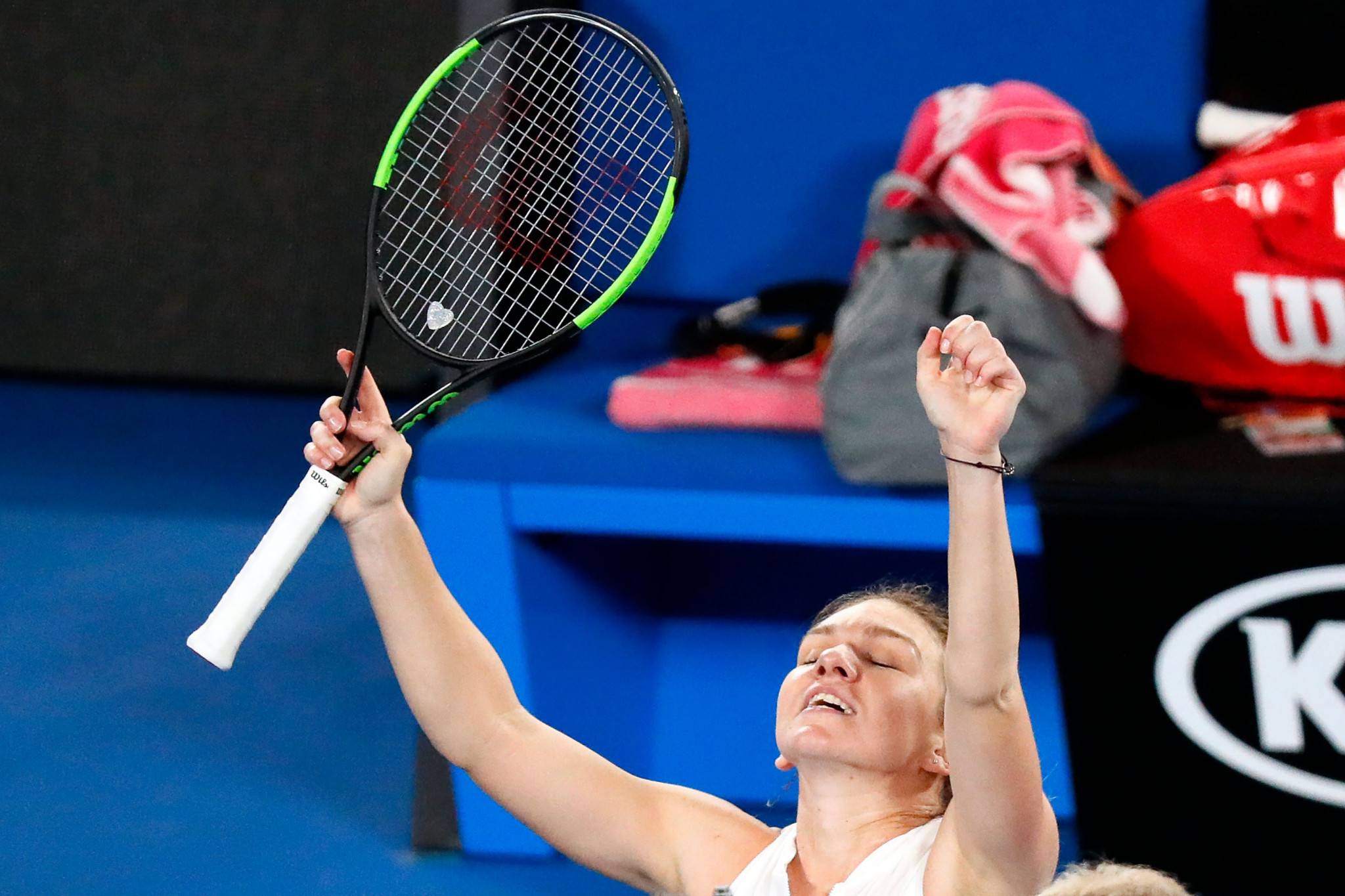 Women's world number one Simona Halep survived a scare as she needed three sets to get past Sofia Kenin of the United States ©Getty Images