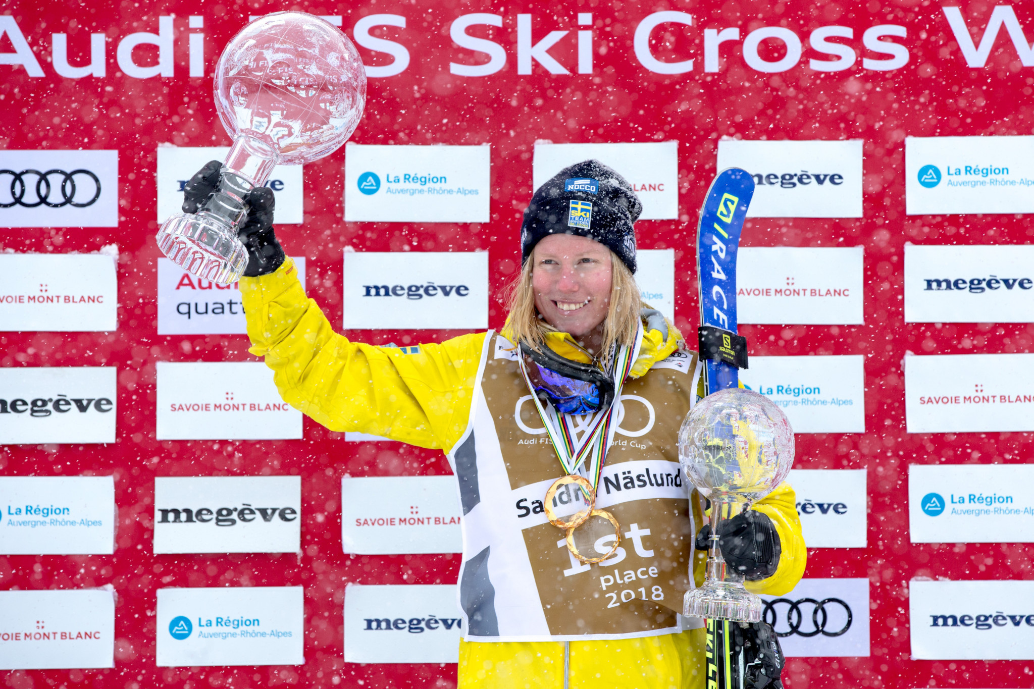 Sweden's Sandra Naeslund will be looking to extend her lead in the FIS Ski Cross World Cup standings when she competes in front of a home crowd in Idre Fjall this weekend ©Getty Images