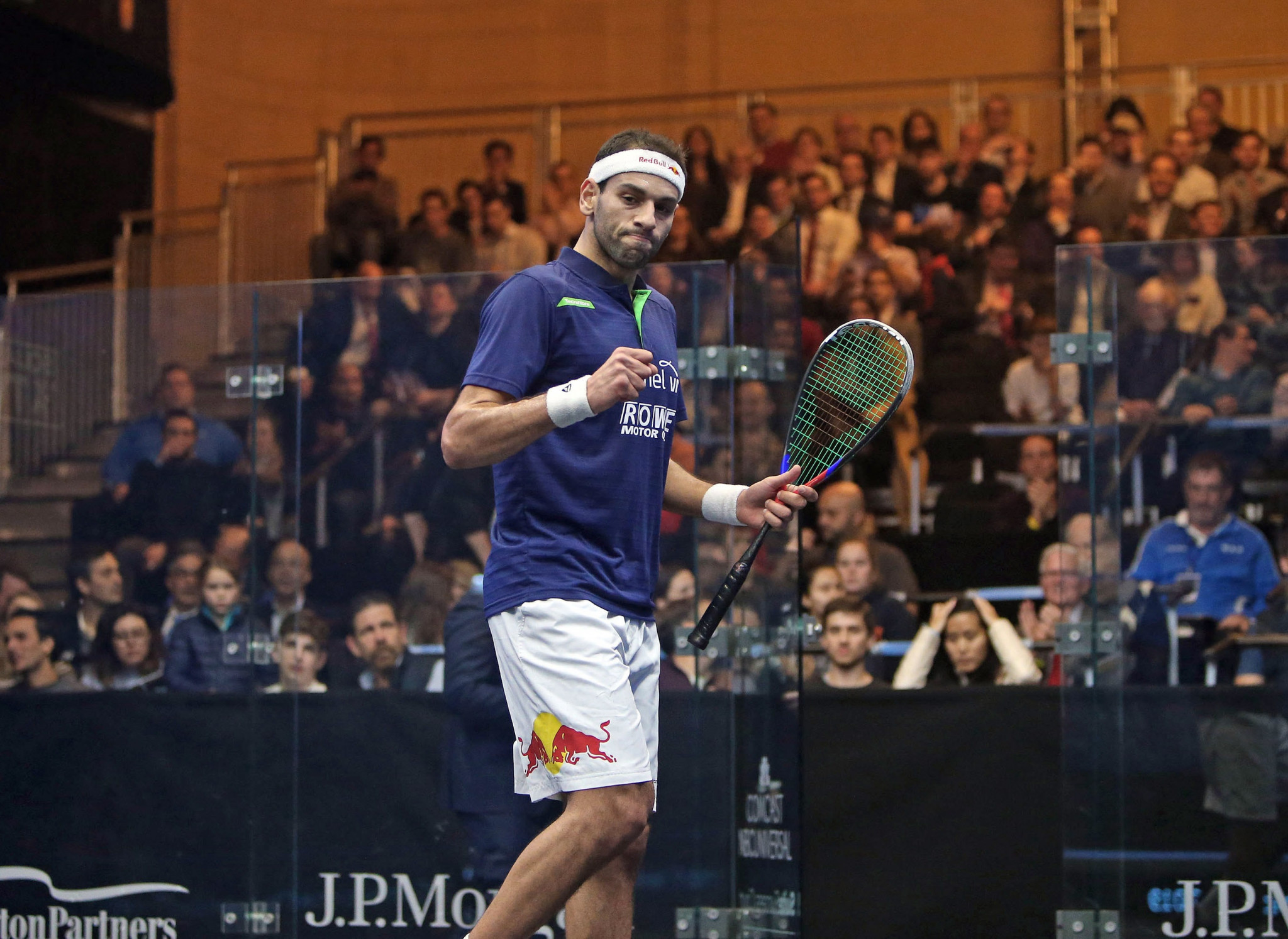 World number one Mohamed Elshorbagy booked his place in the last-16 ©PSA