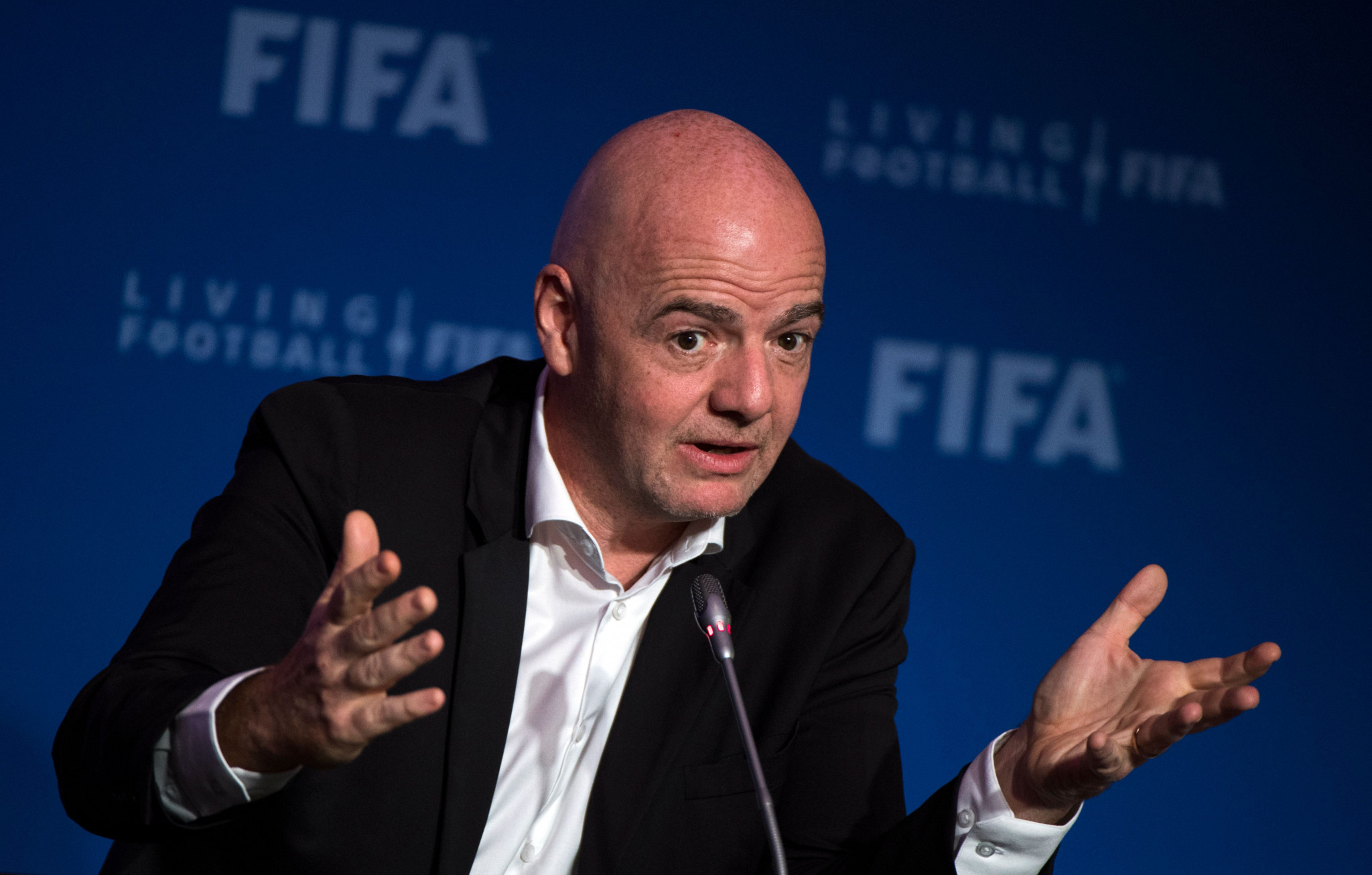 FIFA President Gianni Infantino has claimed that most football associations support expanding the 2022 World Cup in Qatar from 32 teams to 48 ©Getty Images