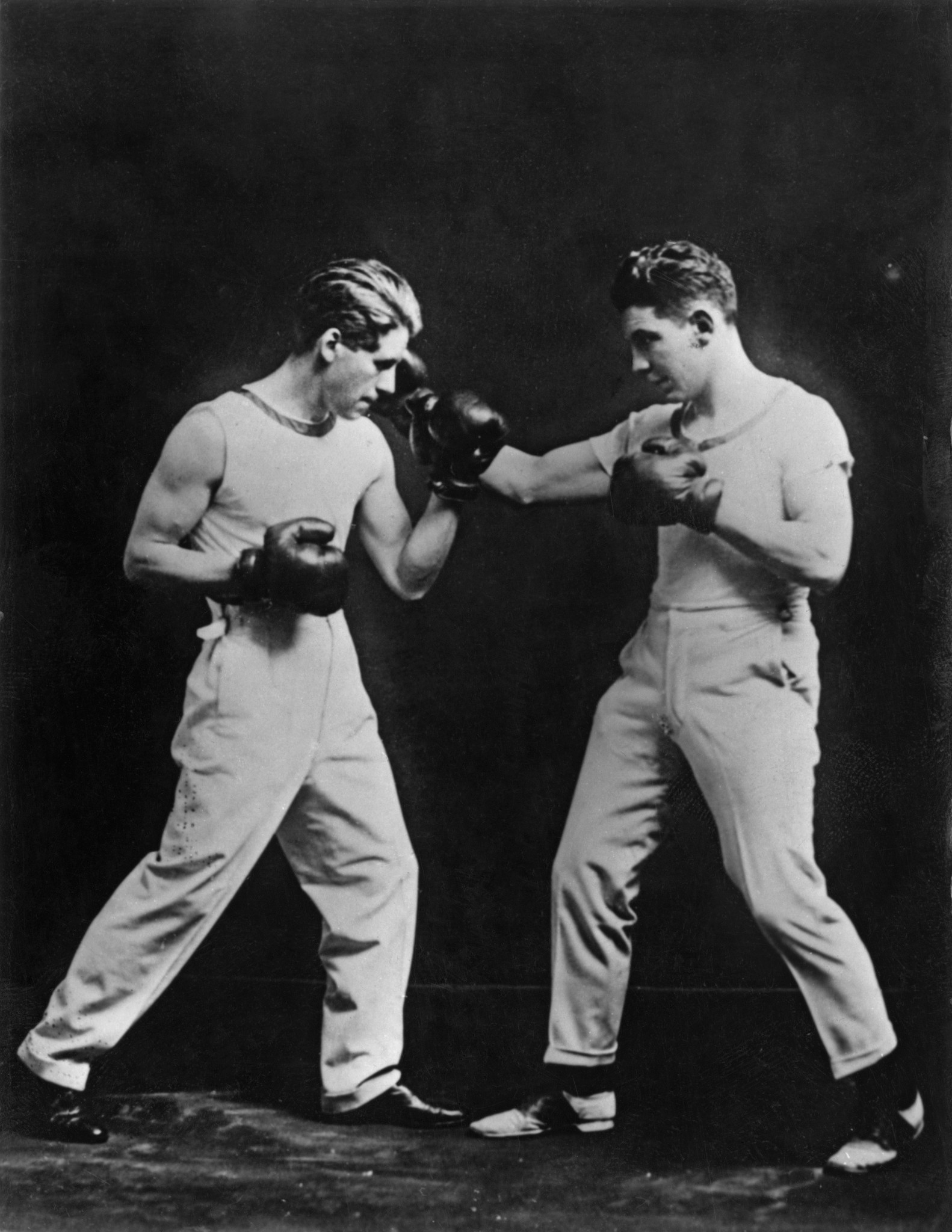 American boxer Eddie Eagan, right, was among the participants at the 1919 event ©Getty Images