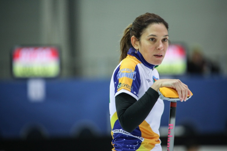Brazil's women's curling team were one of three teams to gain their first wins at world level today ©WCF