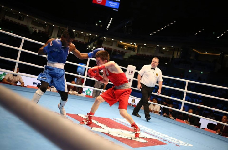 Cuba's Joahnys Argilagos (blue) got the better of Russia's Vasilii Egorov (red) to claim the light flyweight gold medal ©AIBA/Facebook