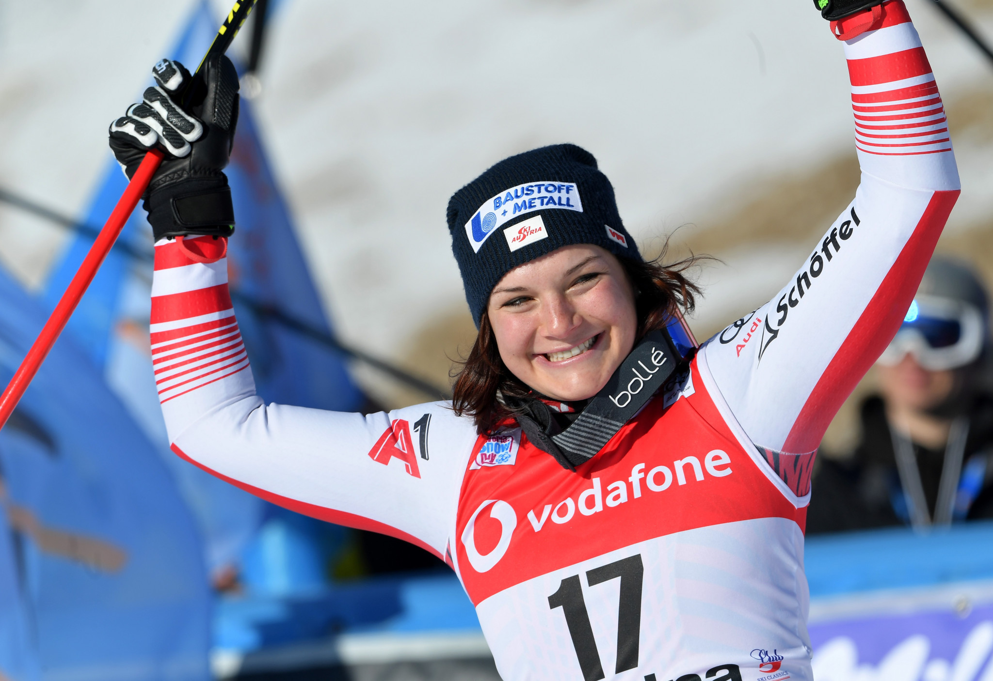 Ramona Siebenhofer gained the first World Cup victory of her career in Cortina d’Ampezzo ©Getty Images