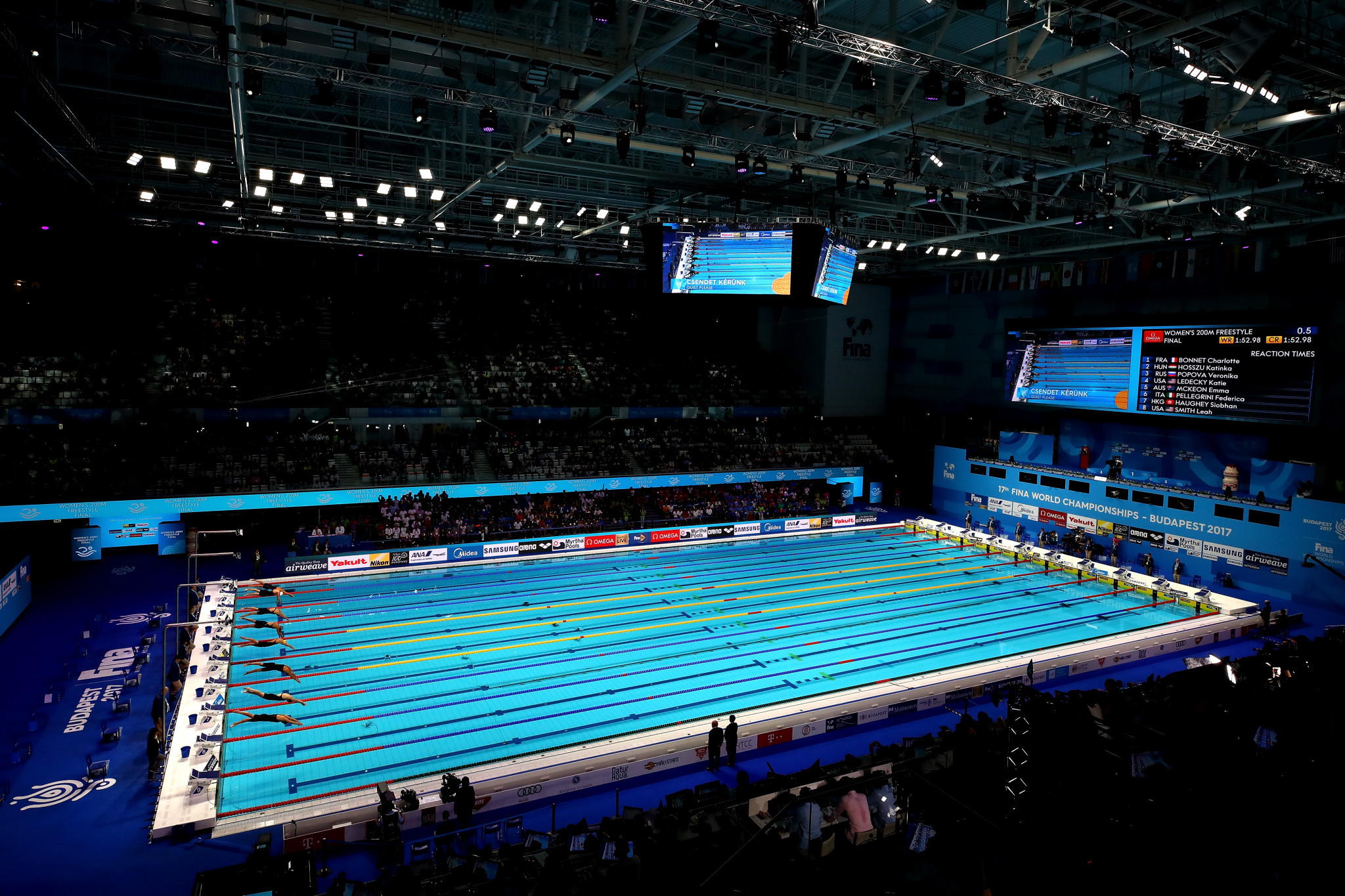 The Duna Arena in Budapest hosted the 2017 World Aquatics Championships ©Getty Images