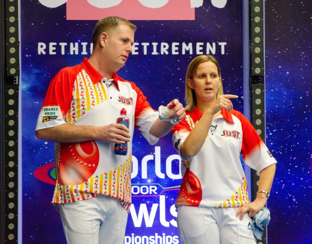 England's Robert Paxton and Ellen Falkner secured their place in the mixed pairs semi-finals ©World Bowls Tour