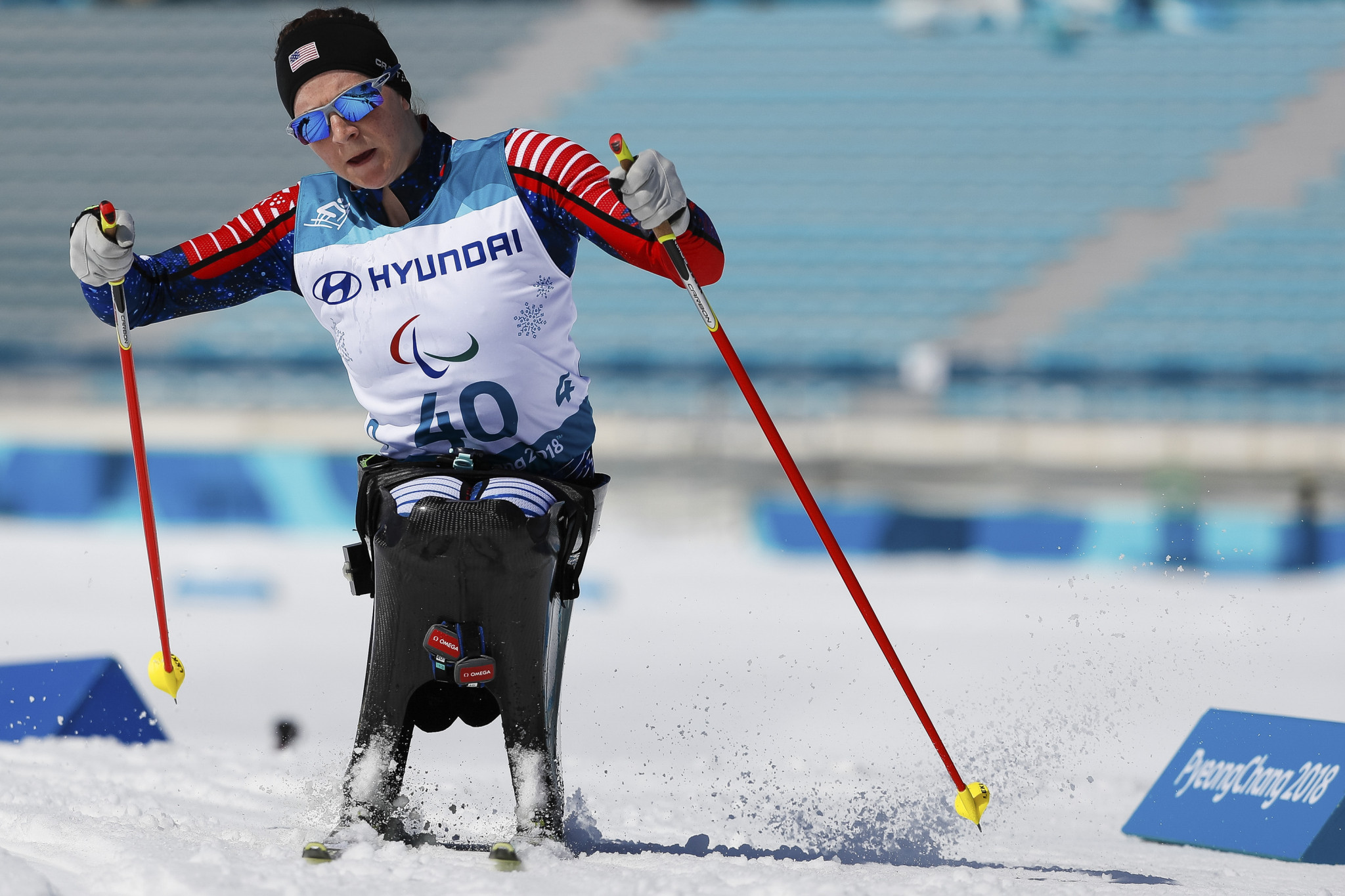 Kendall Gretsch of the United States won gold in the women's sitting individual biathlon at the World Para Nordic Skiing World Cup in Östersund ©Getty Images