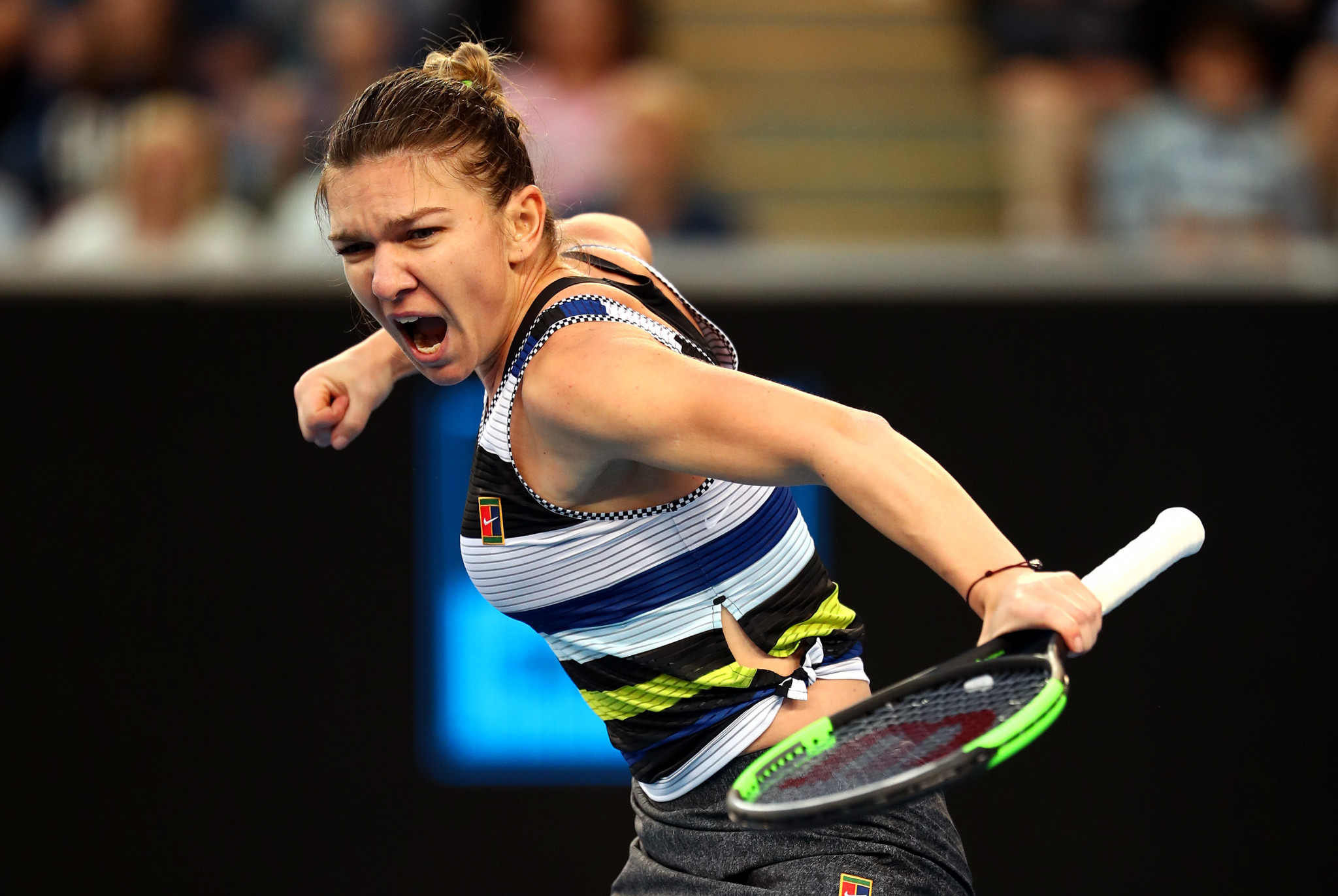 Simona Halep earned a straight sets win over Venus Williams ©Getty Images