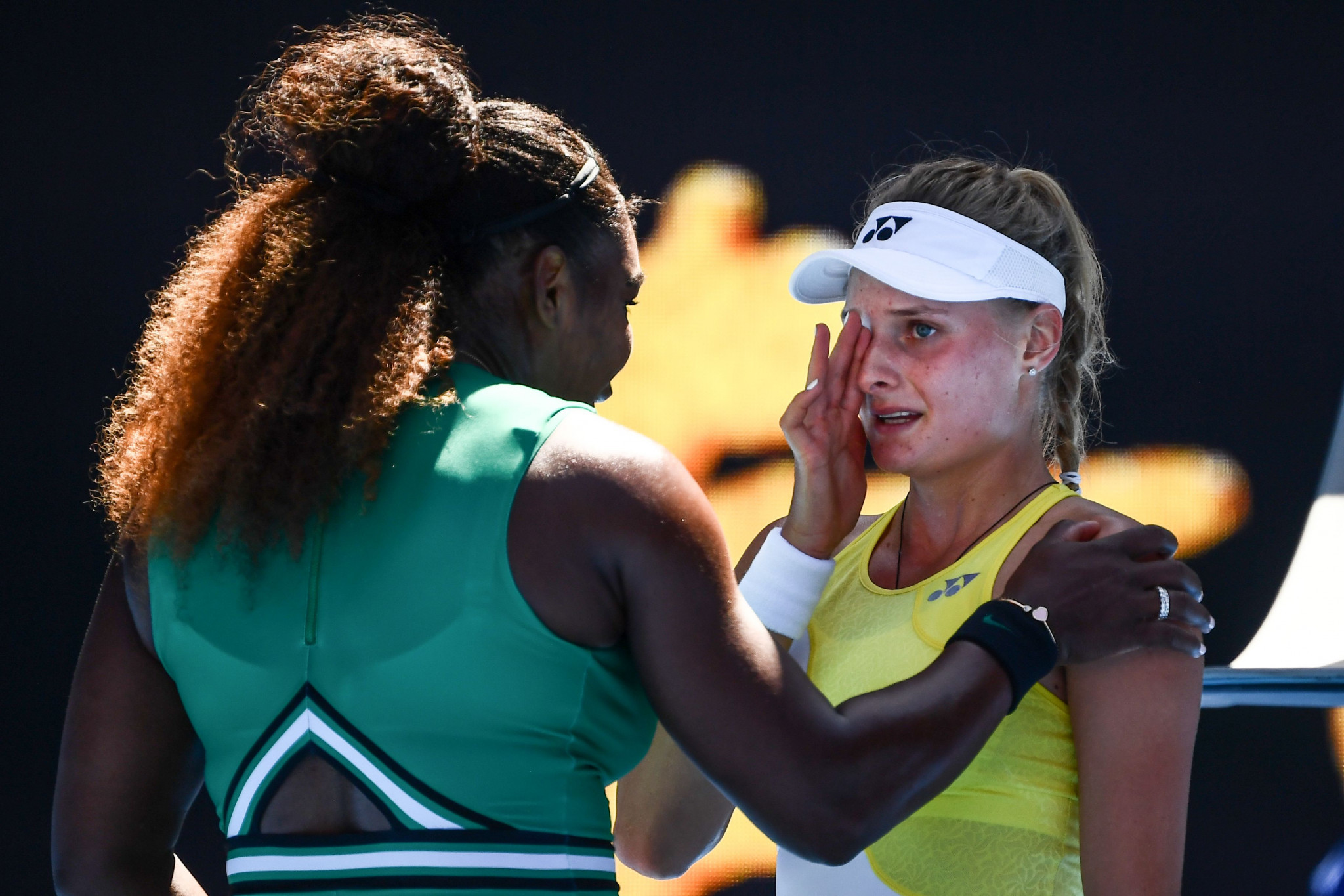 The seven-time champion comforted Ukrainian youngster Dayana Yastremska after her win ©Getty Images
