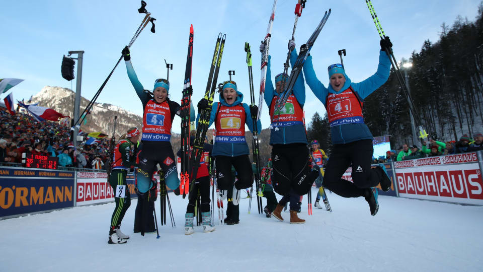 French women earn first relay gold in 25 years at IBU World Cup in Ruhpolding