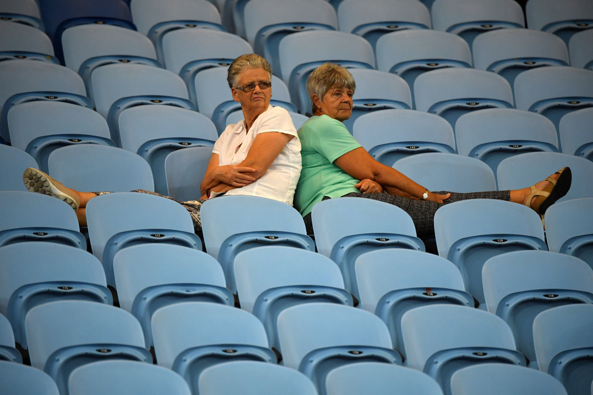 Spectators at the Australian Open have been forced to stay late for matches ©Getty Images