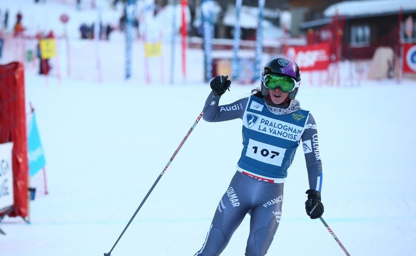 France's Argeline Tan-Bouquet won the women's event at the FIS Telemark World Cup season opener in La Thuile ©Twitter