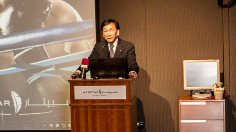 AIBA President C K Wu spoke during a symposium on orofacial trauma in boxing here ©AIBA