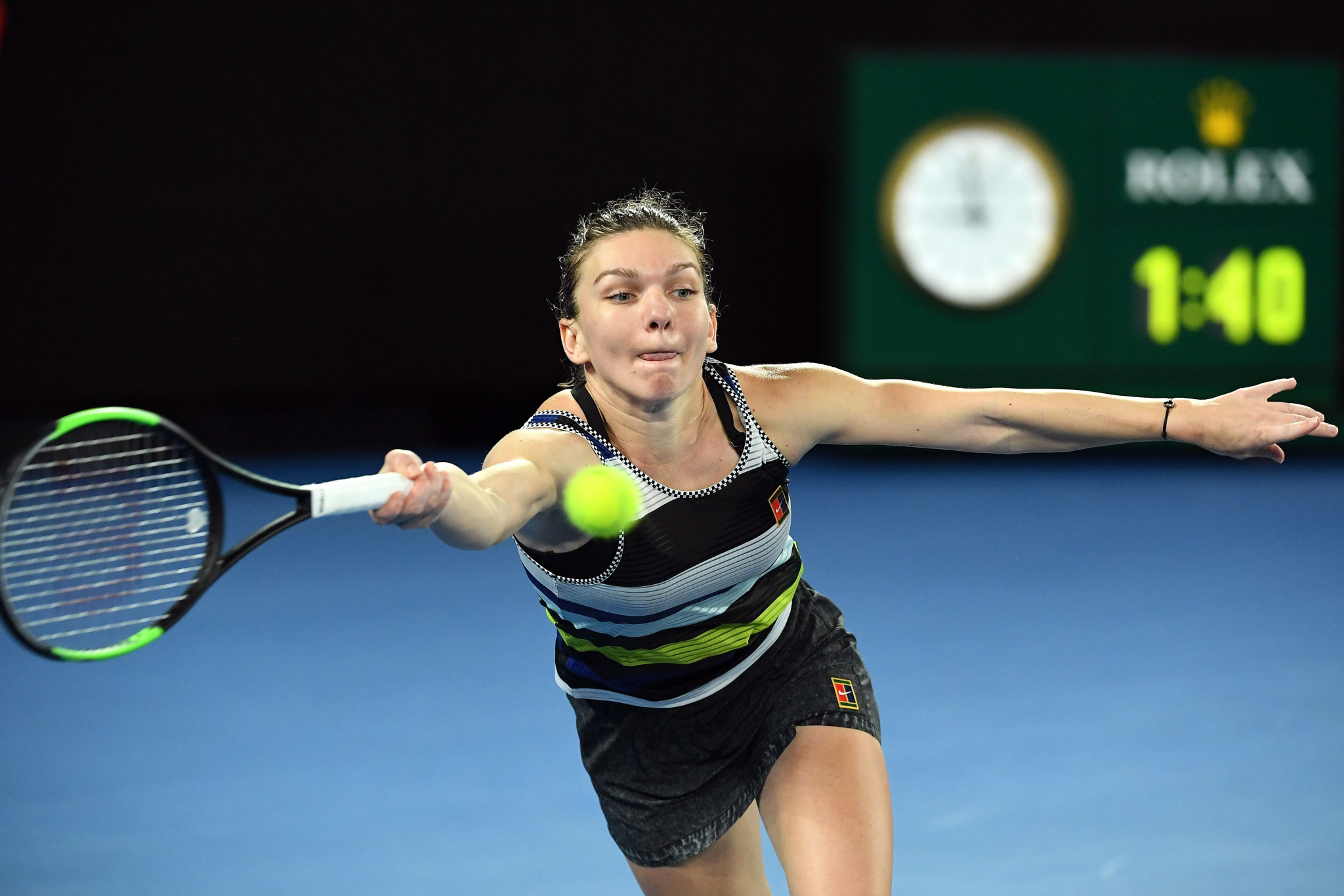 World number one Simona Halep was beaten in the fourth round of the women's singles ©Getty Images