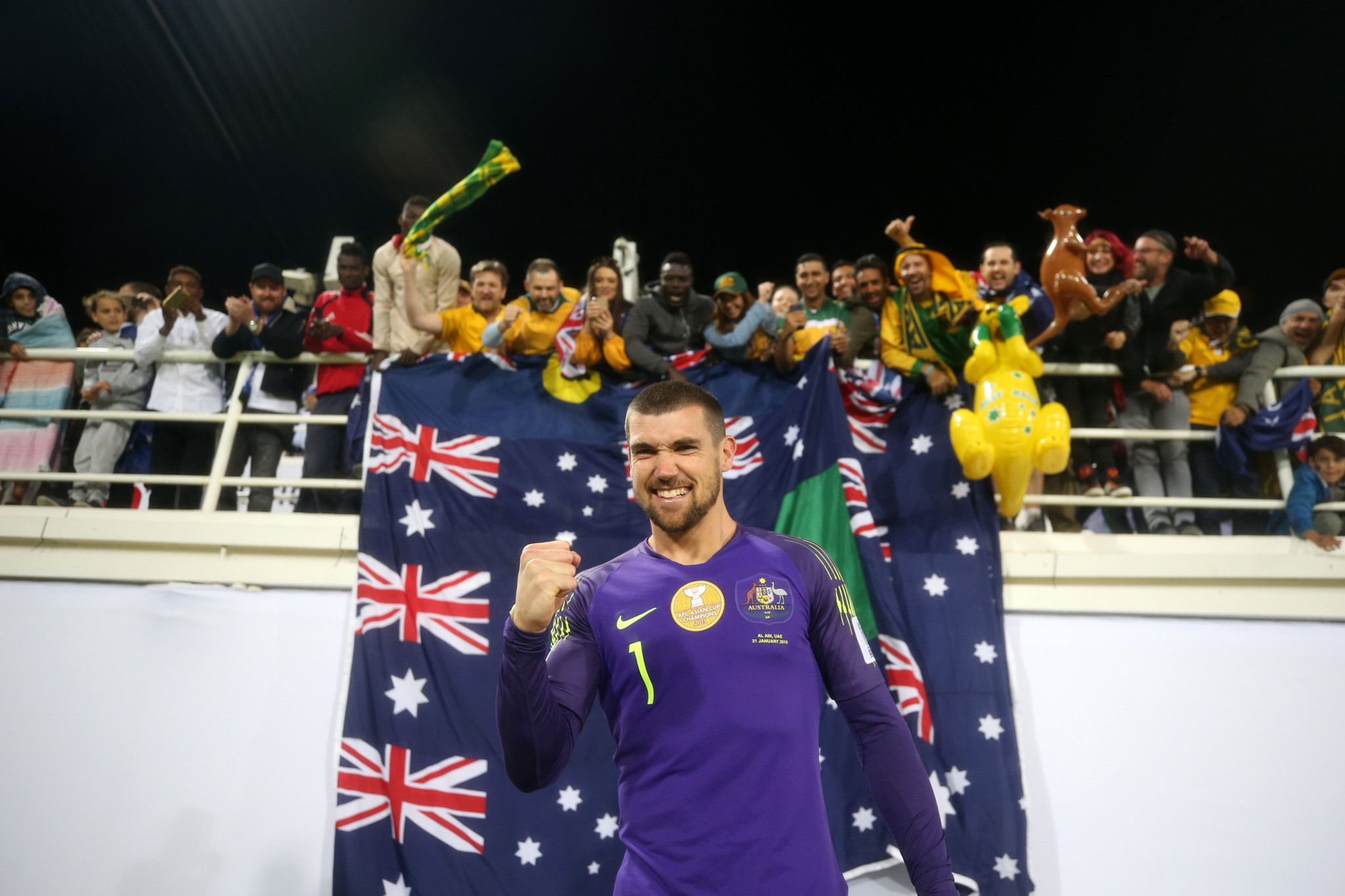 Ryan saves two penalties as Australia beat Uzbekistan to reach AFC Asian Cup quarter-finals