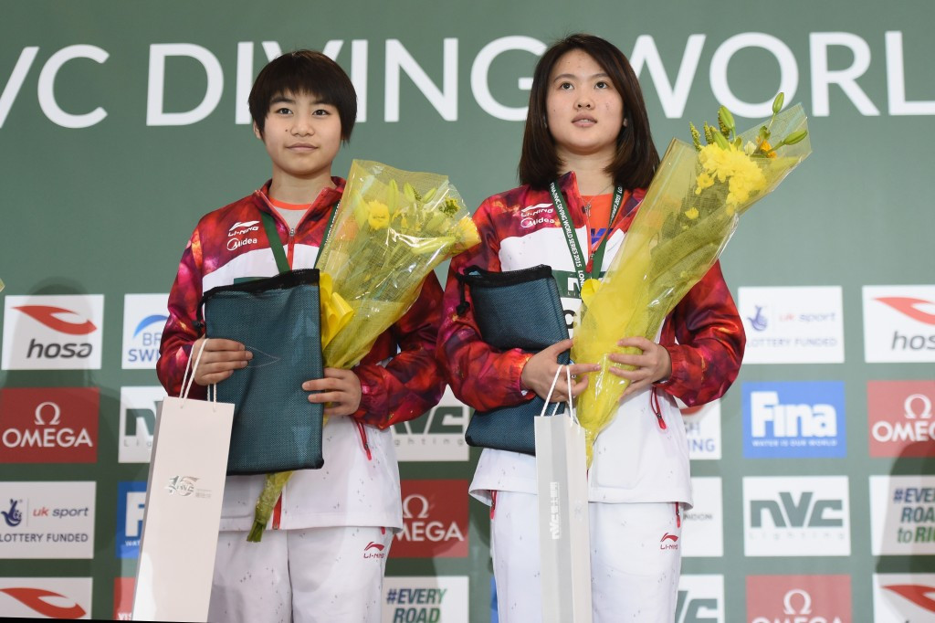 Ruolin Chen (left) and Huixia Liu (right) triumphed in the women's 10m synchronised platform ©Getty Images