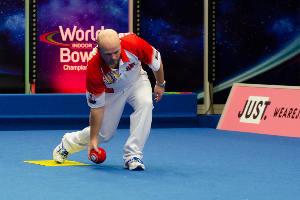Scotland's Stewart Anderson was among the players to book their place in the quarter-finals of the men's singles event ©World Bowls Tour
