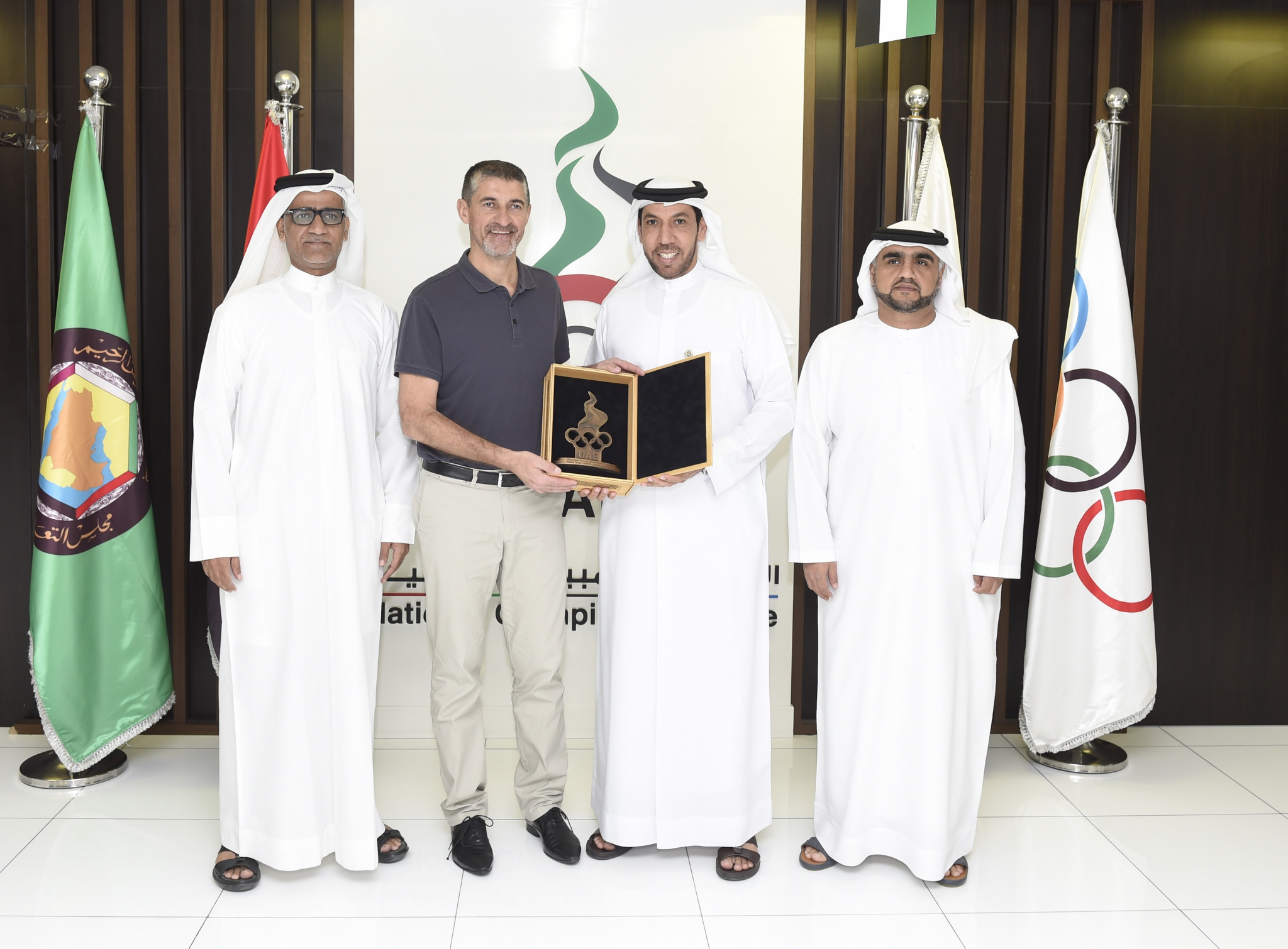The UAE NOC held a meeting to discuss collaborations with the French Basketball Federation ©UAE NOC