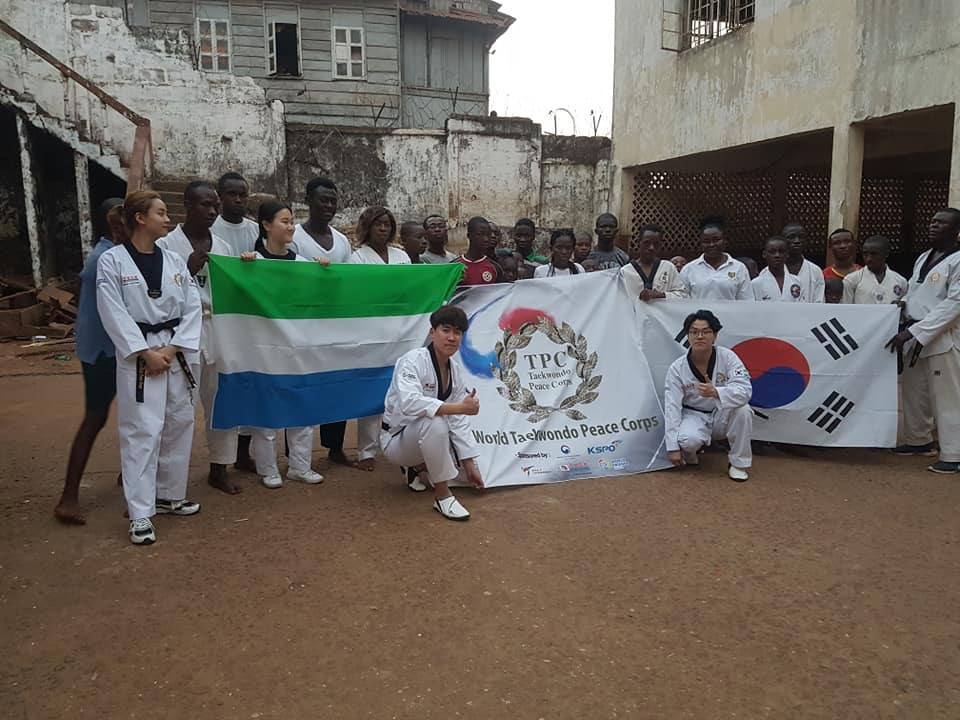 A month-long training programme conducted by four taekwondo experts from South Korea has begun in Sierra Leone ©Facebook