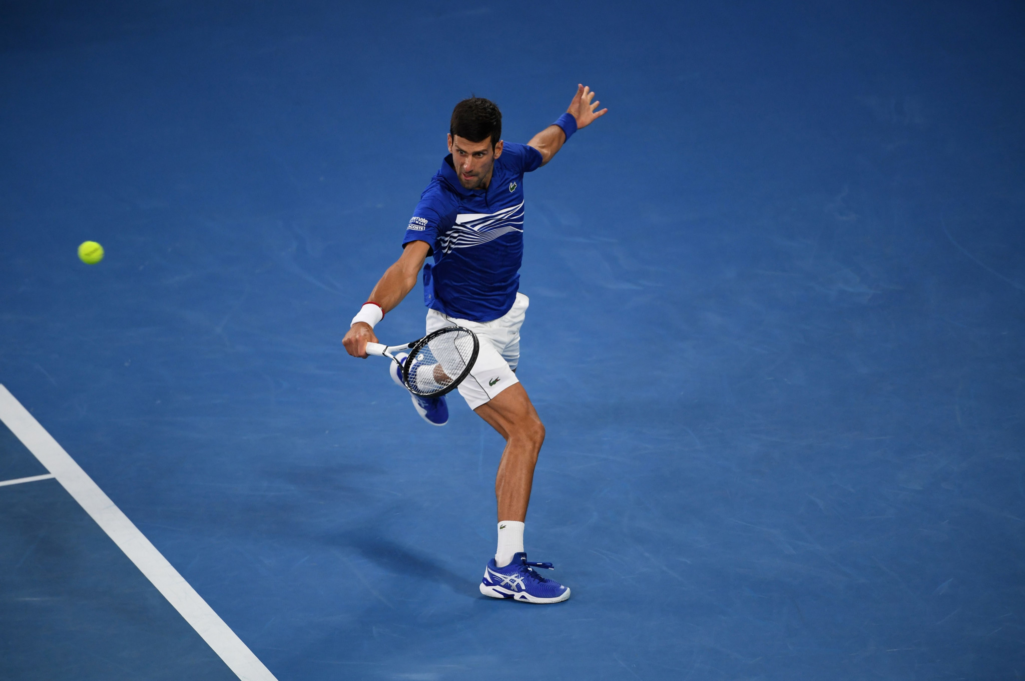 Novak Djokovic reached the semi-final of the men's draw after opponent Kei Nishikori retired in the second set ©Getty Images