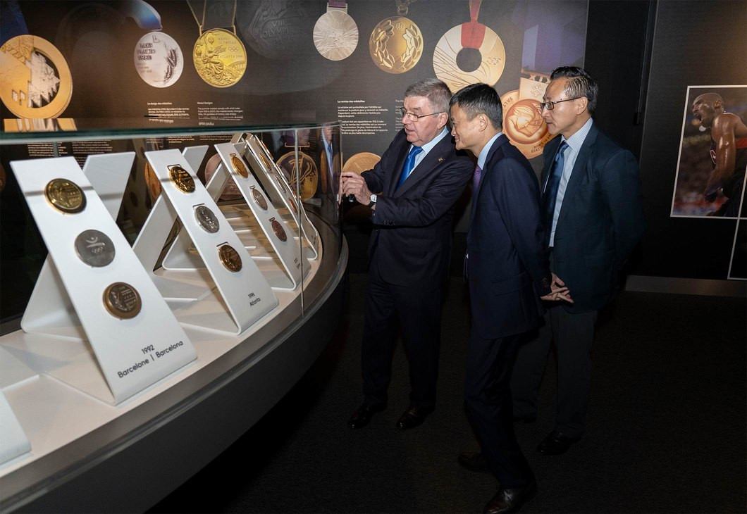 Jack Ma visited Thomas Bach in Lausanne ©IOC