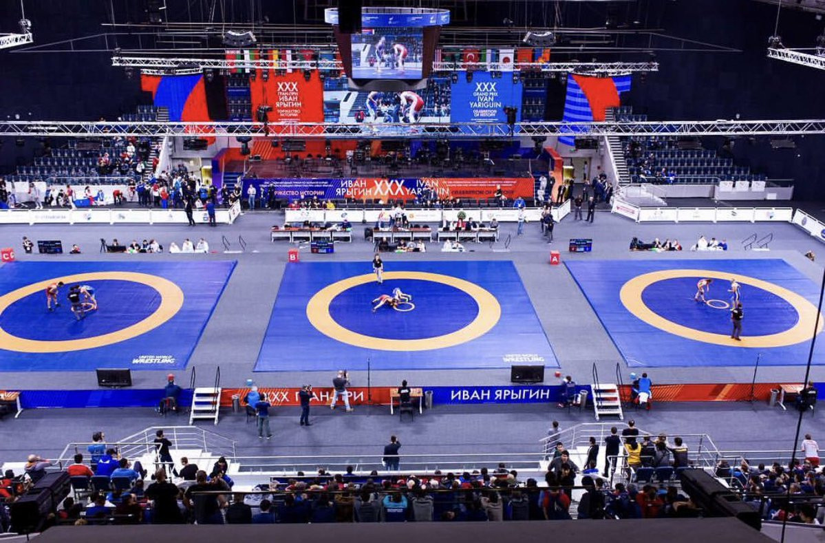 The UWW Ivan Yariguin Grand Prix is taking place at the Football Arena Yenisei in Krasnoyarsk ©UWW