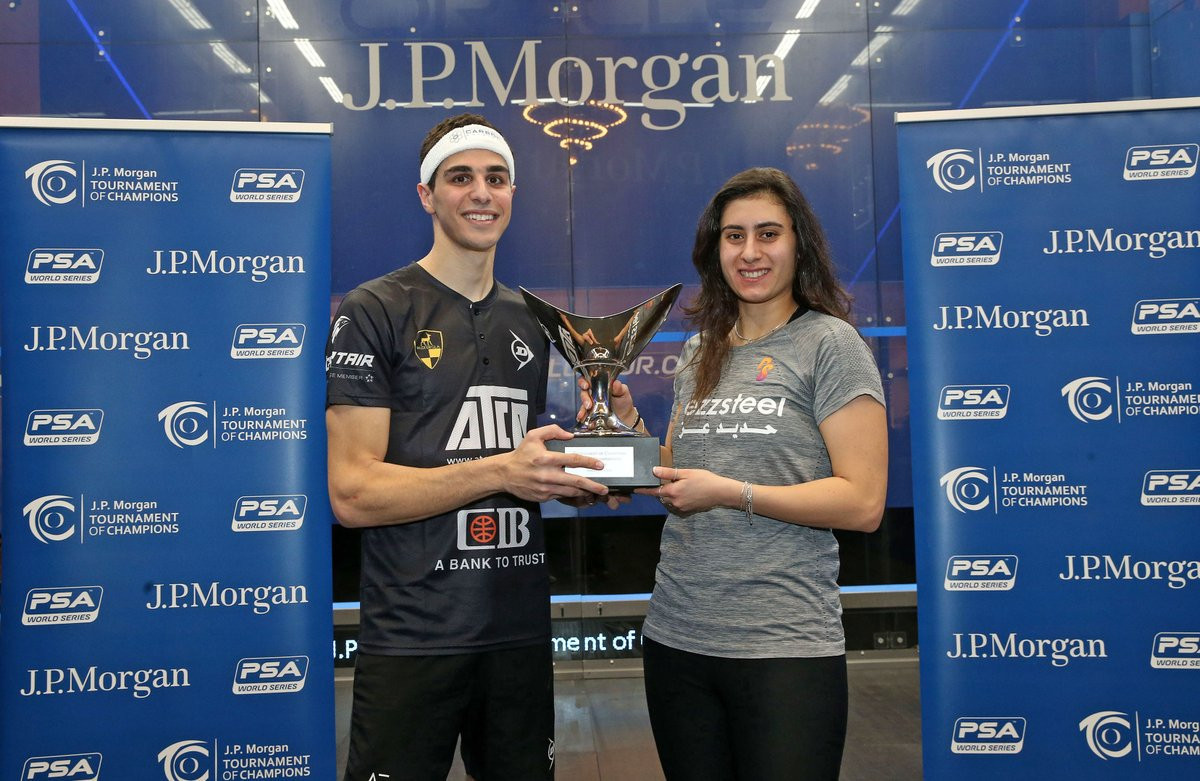 Farag and El Sherbini defeat world number ones to win PSA Tournament of Champions