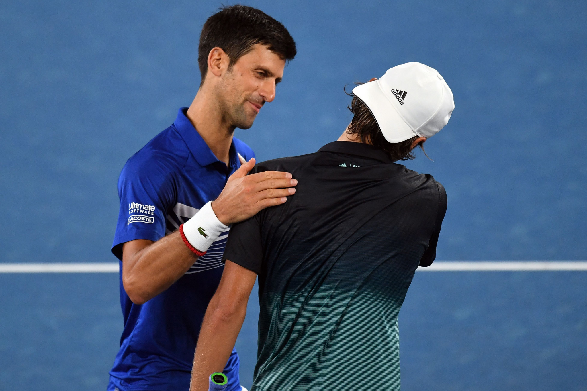 Novak Djokovic commiserated his beaten opponent following the tie ©Getty Images