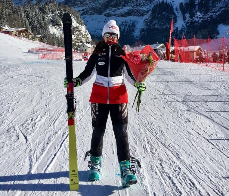 Britain's Taylor takes women's sprint gold medal at FIS Telemark World Cup in Pralognan-la-Vanoise