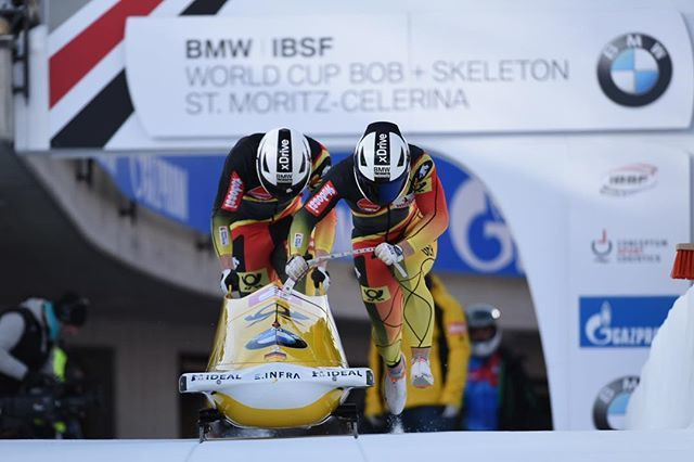 Germany's Francesco Friedrich won his sixth two-man bobsleigh event of the IBSF World Cup season in St Moritz ©IBSF