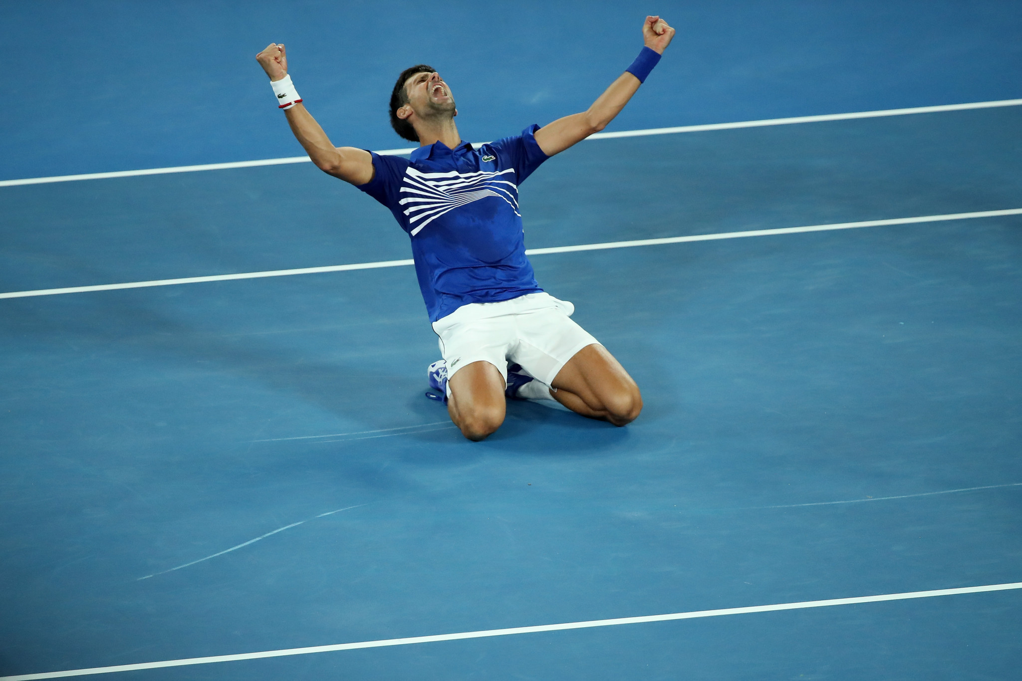 Novak Djokovic beat Rafael Nadal in straight sets to win a record seventh Australian Open ©Getty Images
