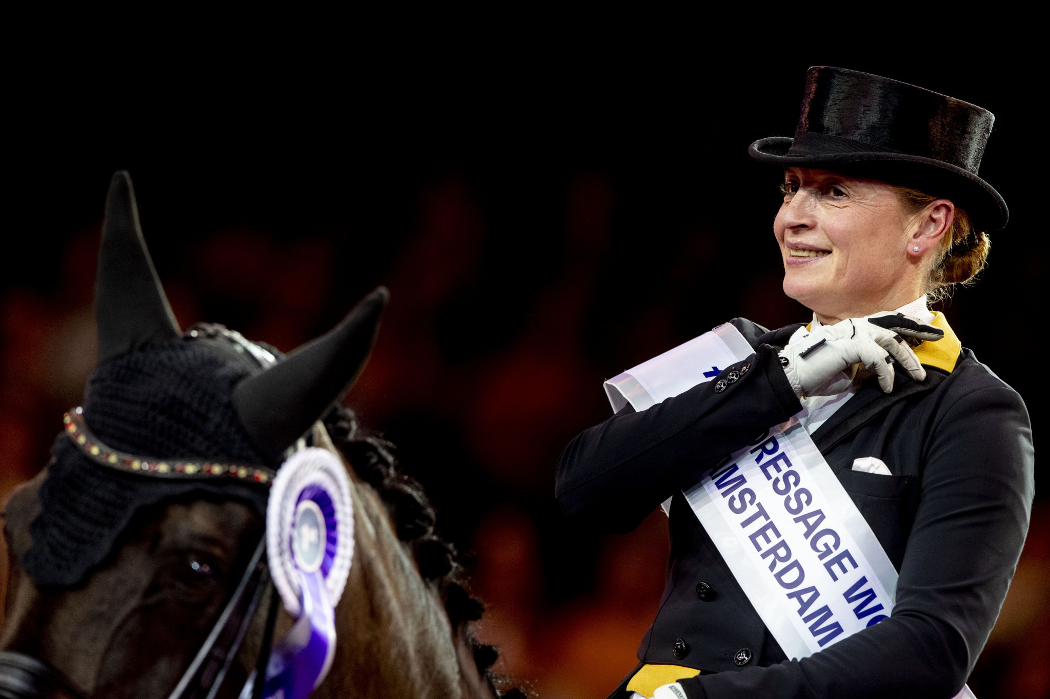 Isabell Werth of Germany won the FEI Dressage World Cup event in Amsterdam ©Getty Images