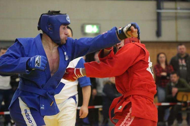 More than 100 athletes took part in the recent German National Sambo Championships ©FIAS