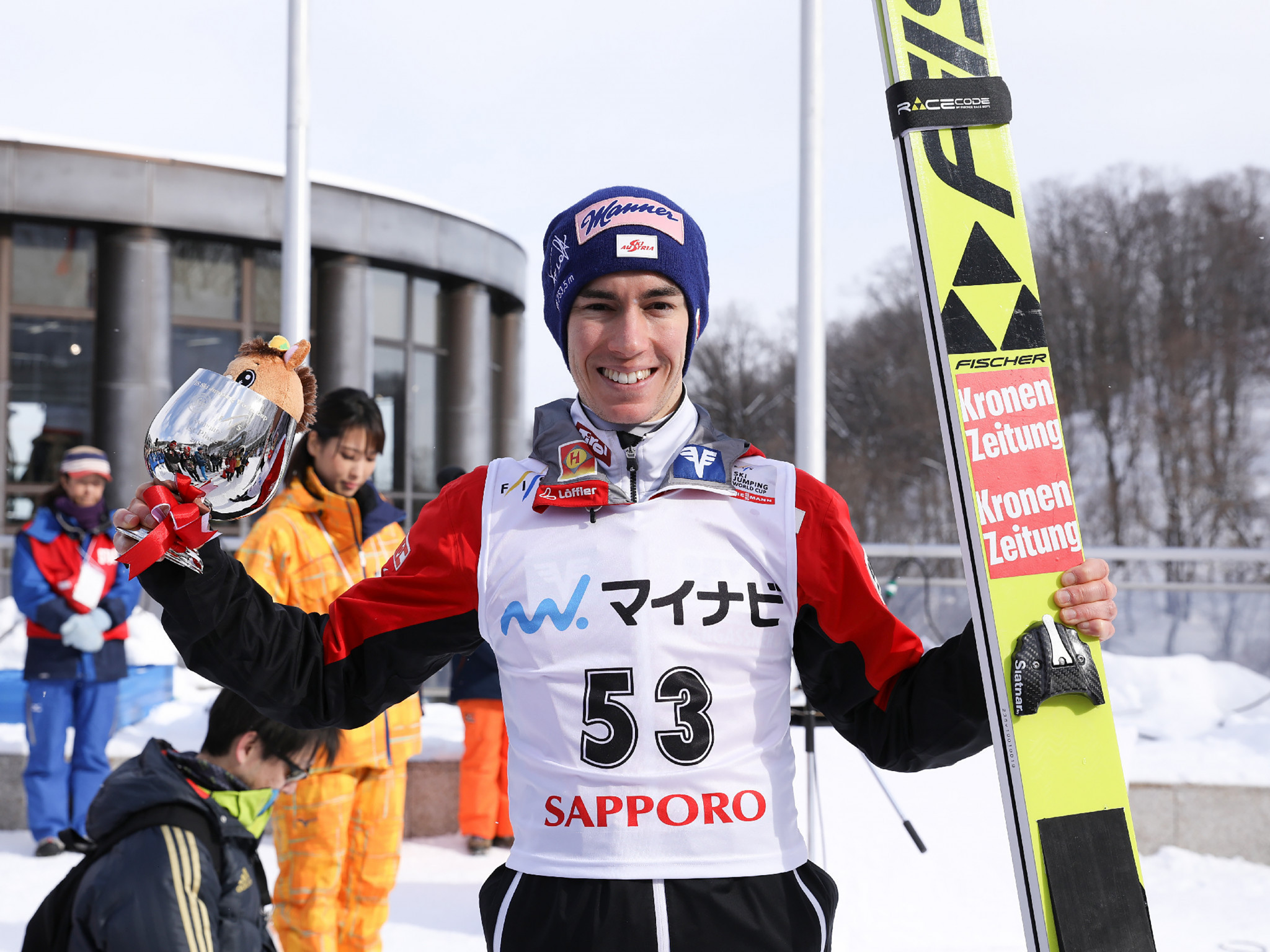 Kraft wins third Ski Jumping World Cup title in a row in Sapporo